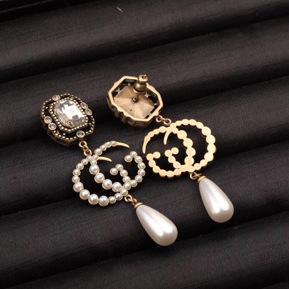 Gucci Sterling Silver Pearl Earrings