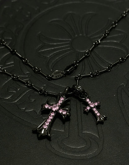 Chrome Hearts Sterling Silver Cross Necklace