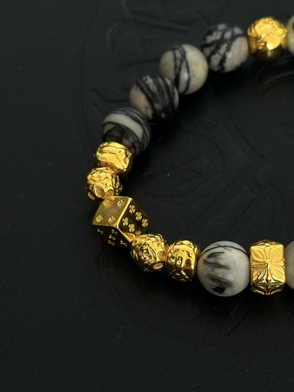 Chrome Hearts Sterling Silver Cross Bracelet