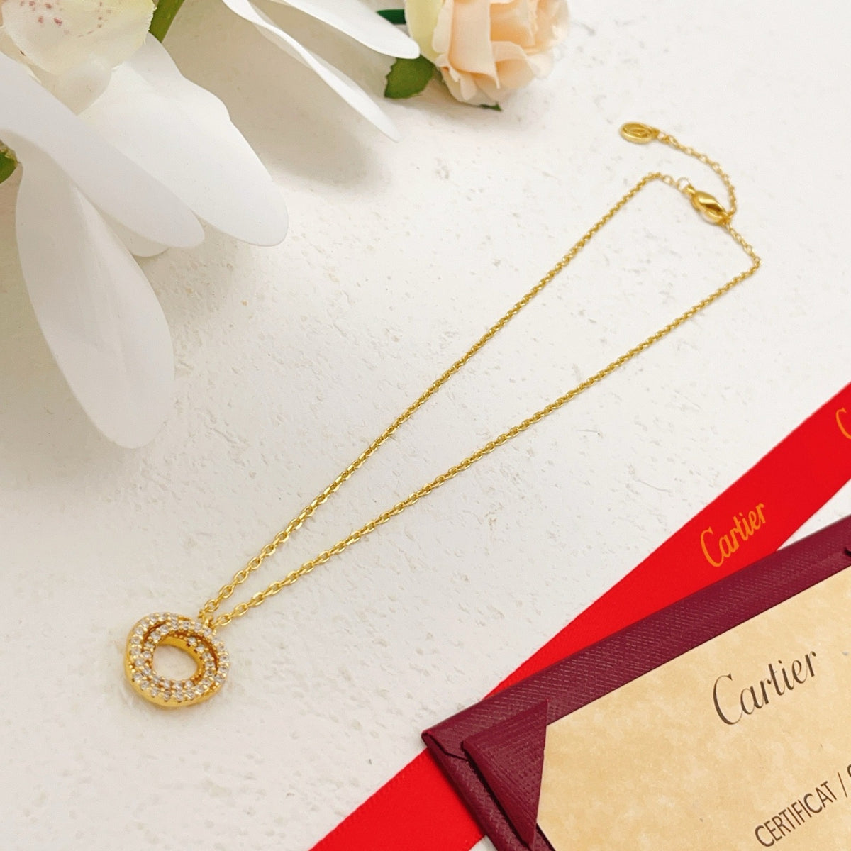 Cartier Gold Brass Necklace