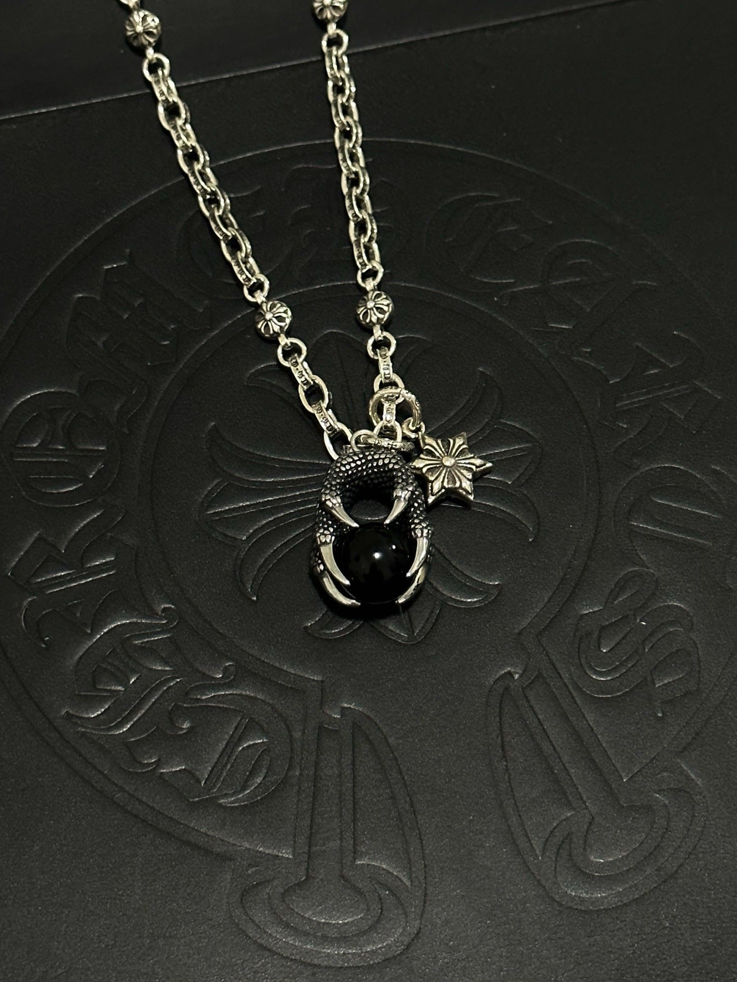 Chrome Hearts Sterling Silver Cross Necklace