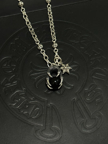 Chrome Hearts Sterling Silver Cross Necklace
