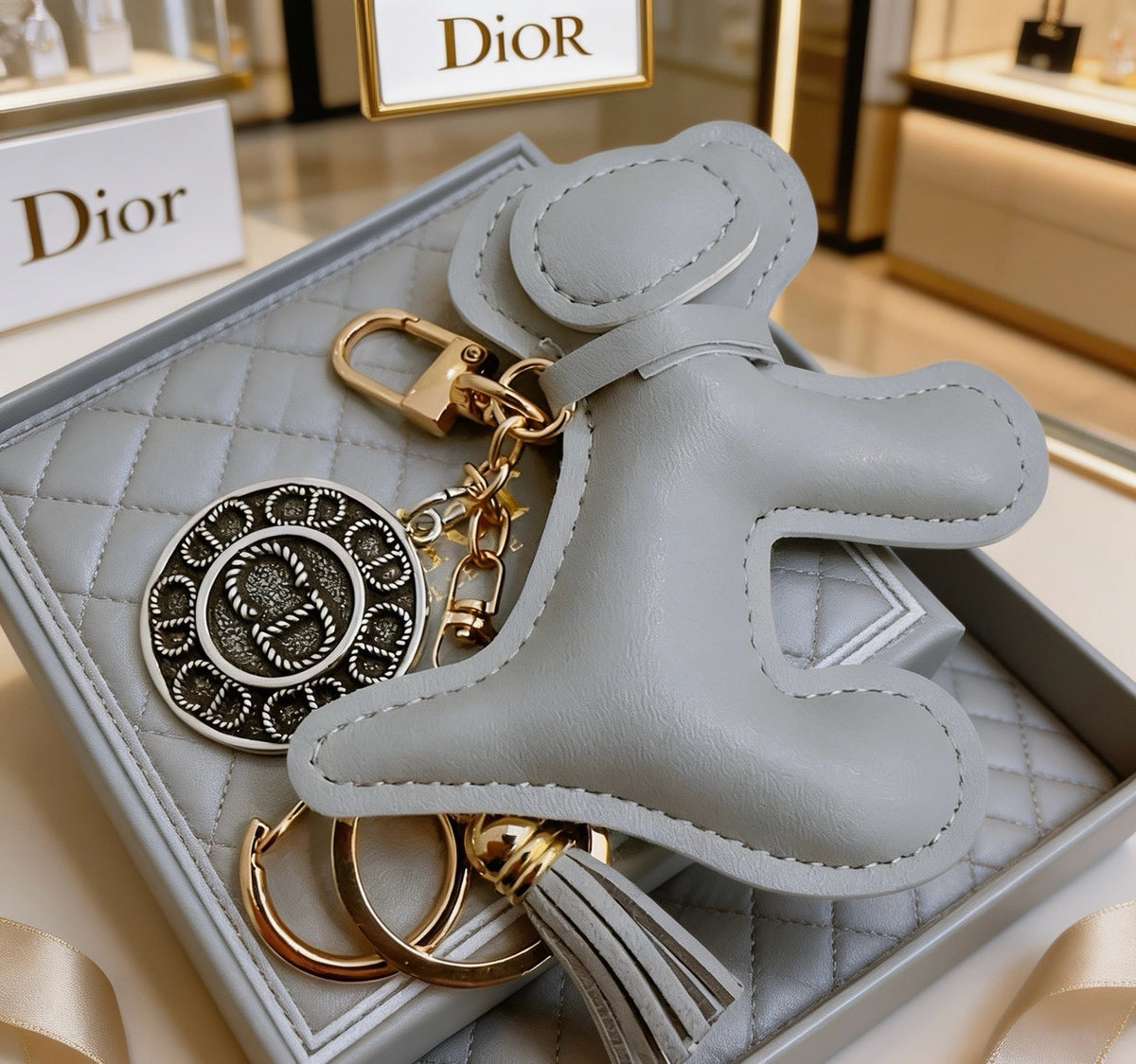 Dior Vintage-Finish Keychain