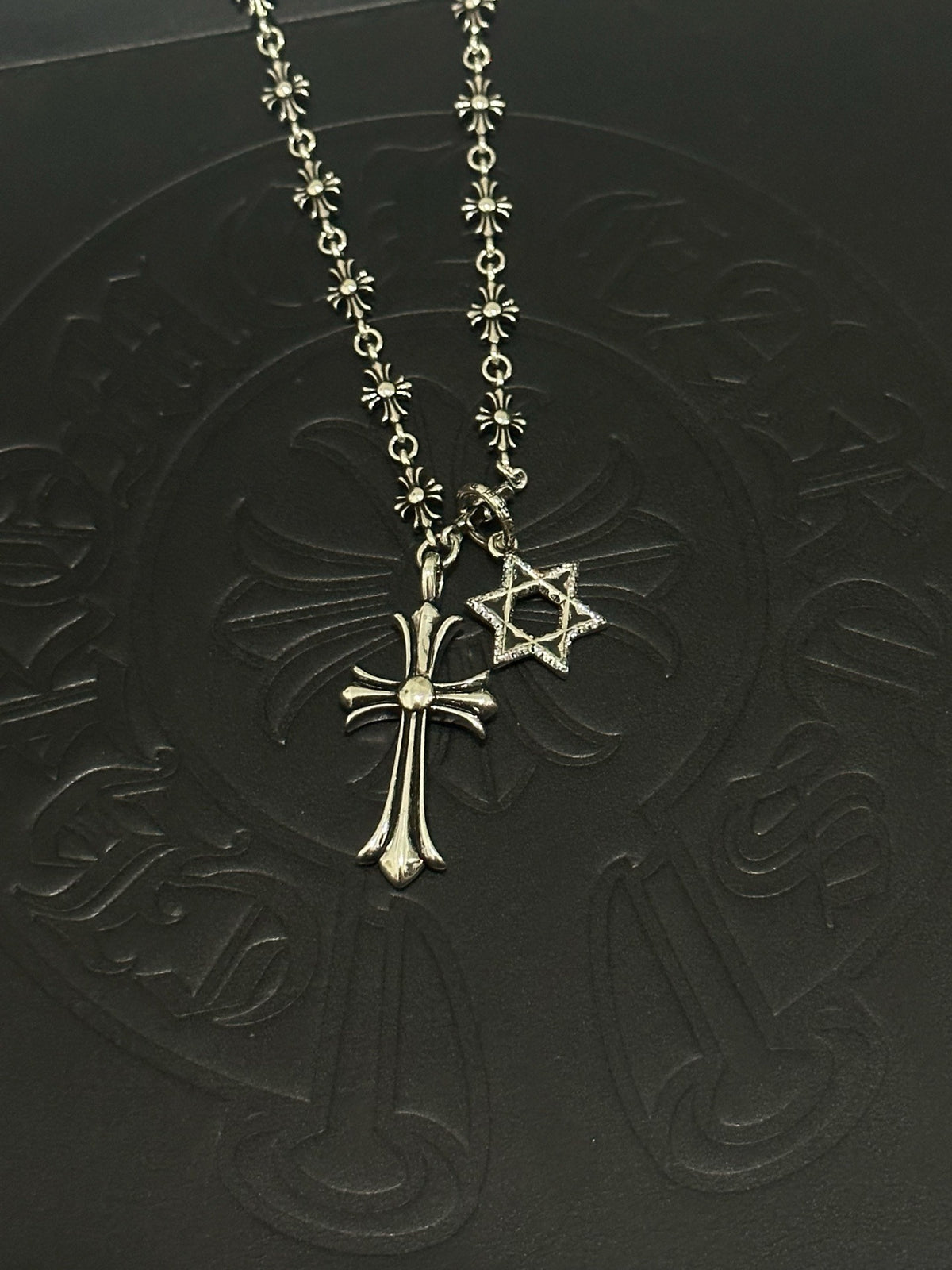 Chrome Hearts Sterling Silver Cross Necklace