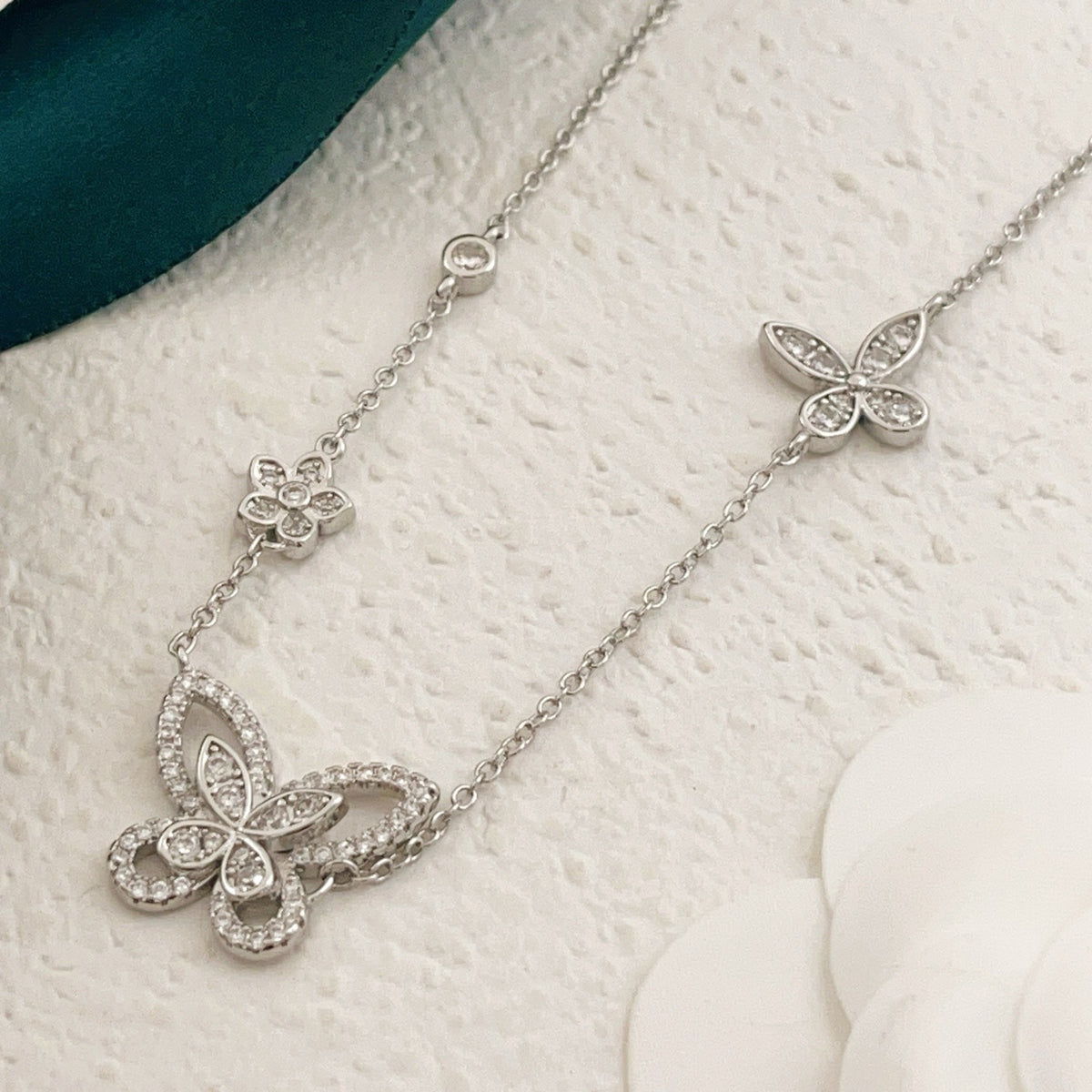 Unbranded Silver Brass Butterfly Necklace