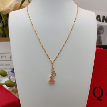 Qeelin Pink Brass Necklace