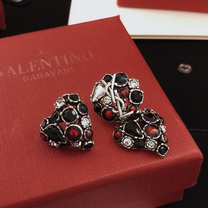 Saint Laurent Brass Heart Earrings