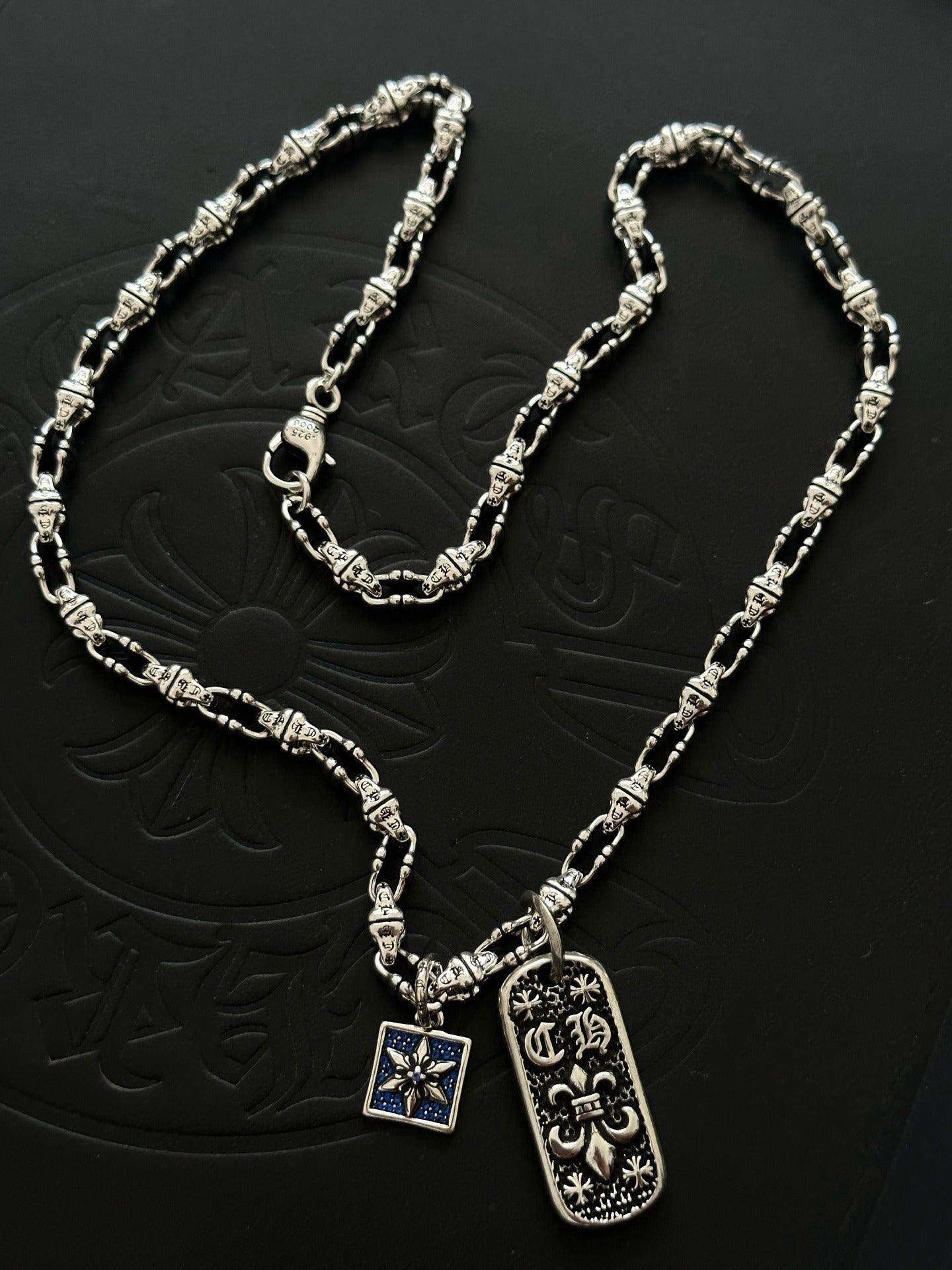 Chrome Hearts Sterling Silver Cross Necklace