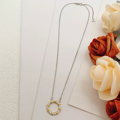 Tiffany & Co. Silver Brass Round Necklace