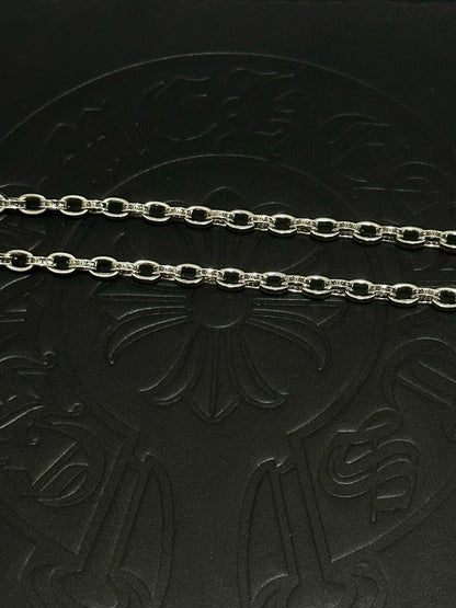 Chrome Hearts Sterling Silver Cross Necklace