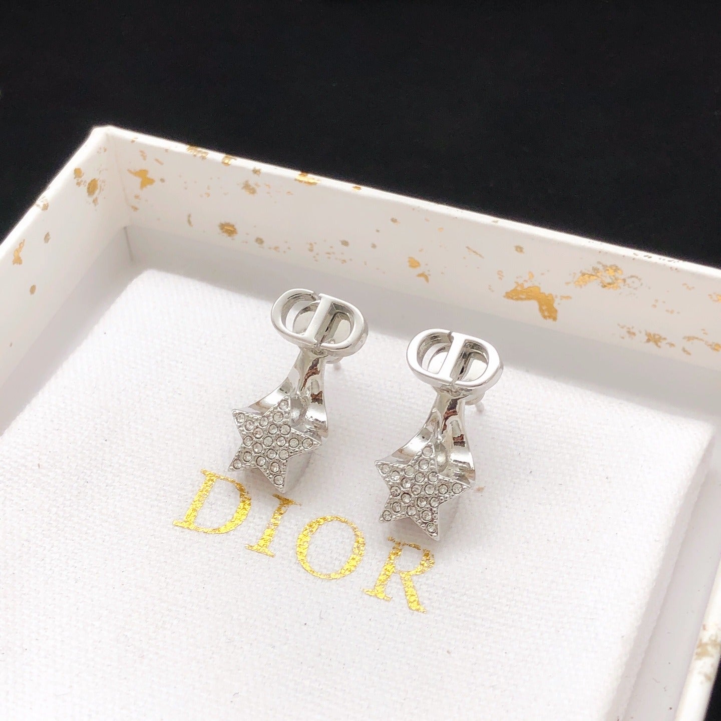 Dior Brass Star Earrings