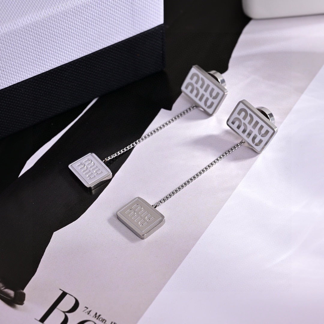 Miu Miu Logo Earrings