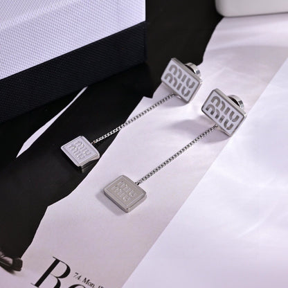 Miu Miu Logo Earrings