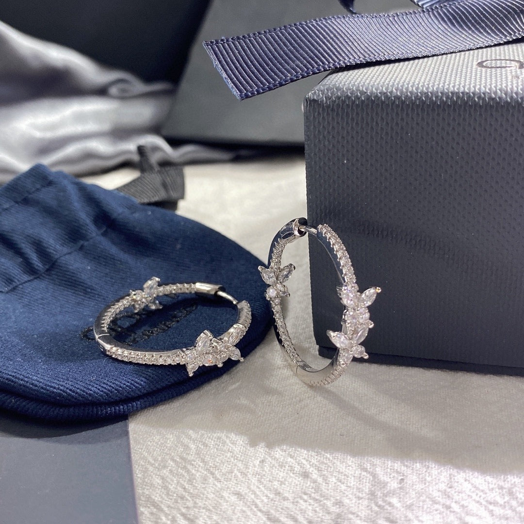 Unbranded White Butterfly Earrings
