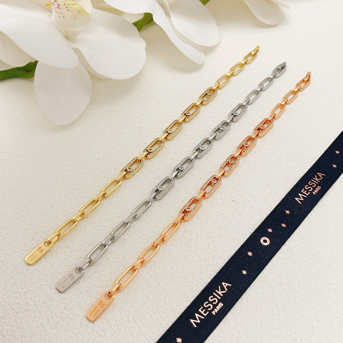 Messika Brass Pave Bracelet