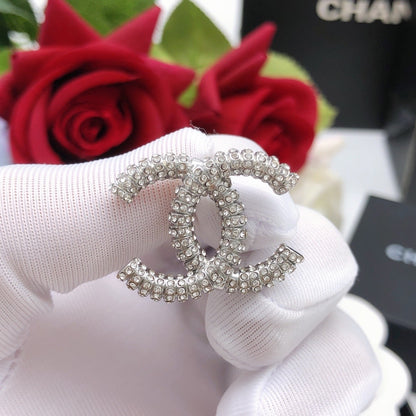 Chanel Silver Brass Earrings