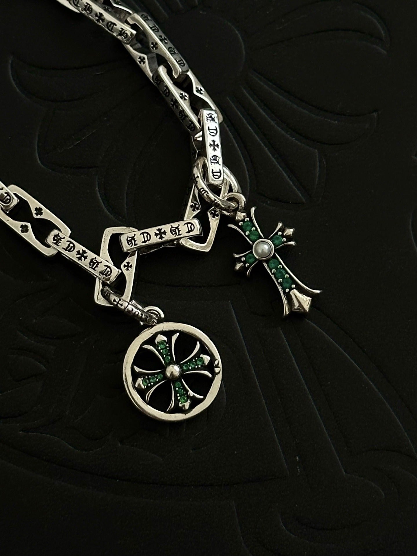 Chrome Hearts Sterling Silver Cross Bracelet