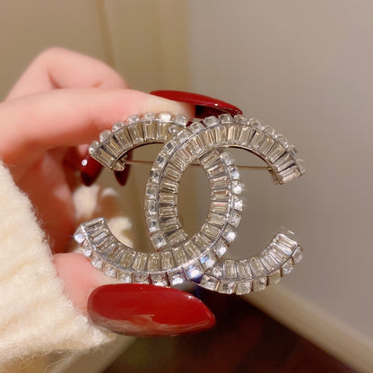 Chanel Brass Rectangular Brooch