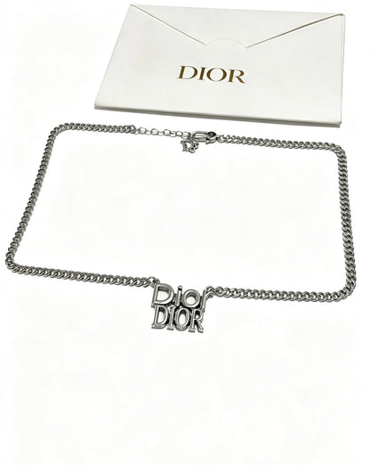 Dior Sterling Silver Chain Necklace