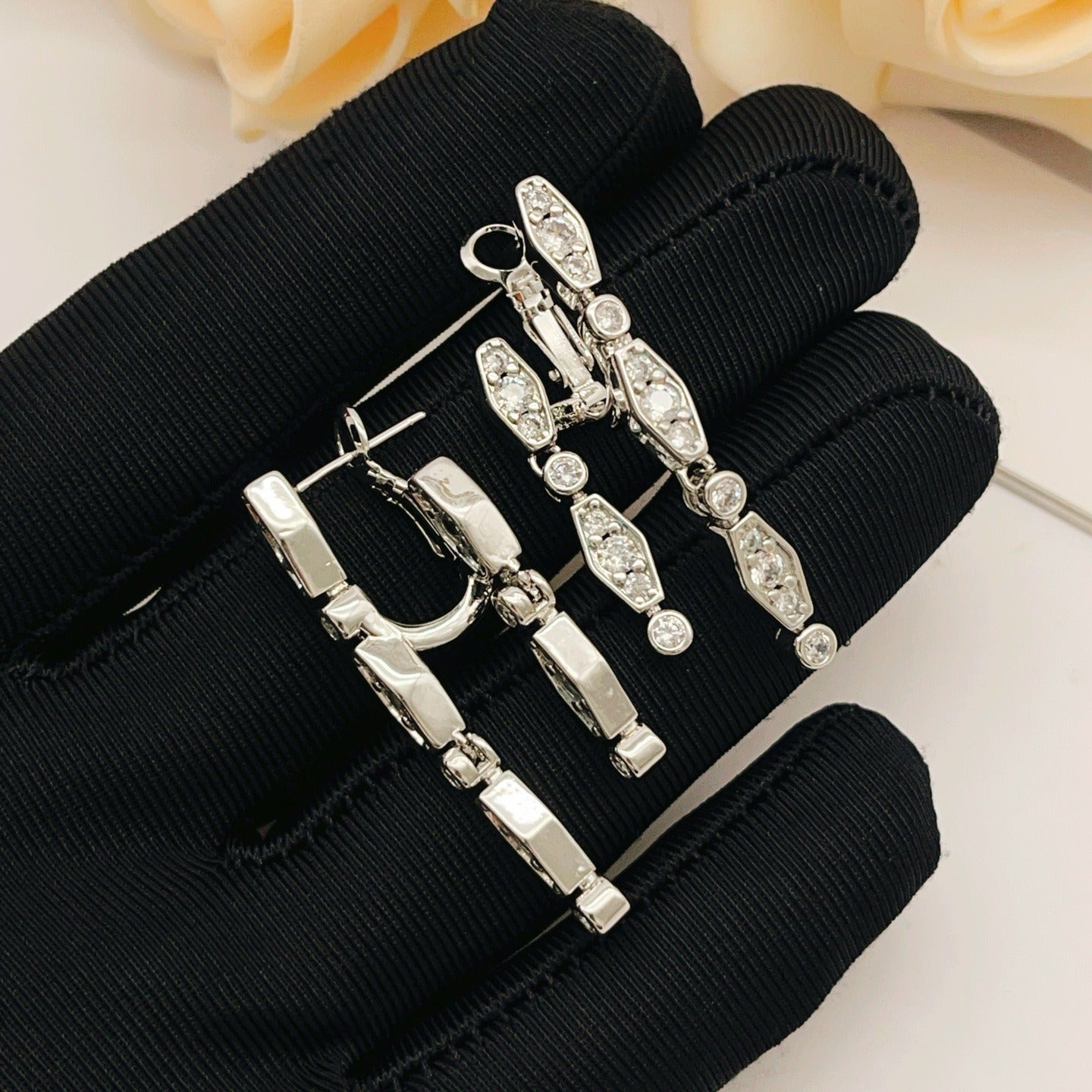 Cartier Silver Brass Tassel Earrings