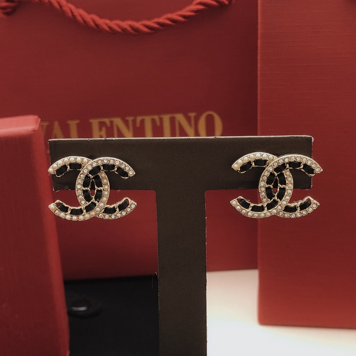 Chanel Leather Earrings