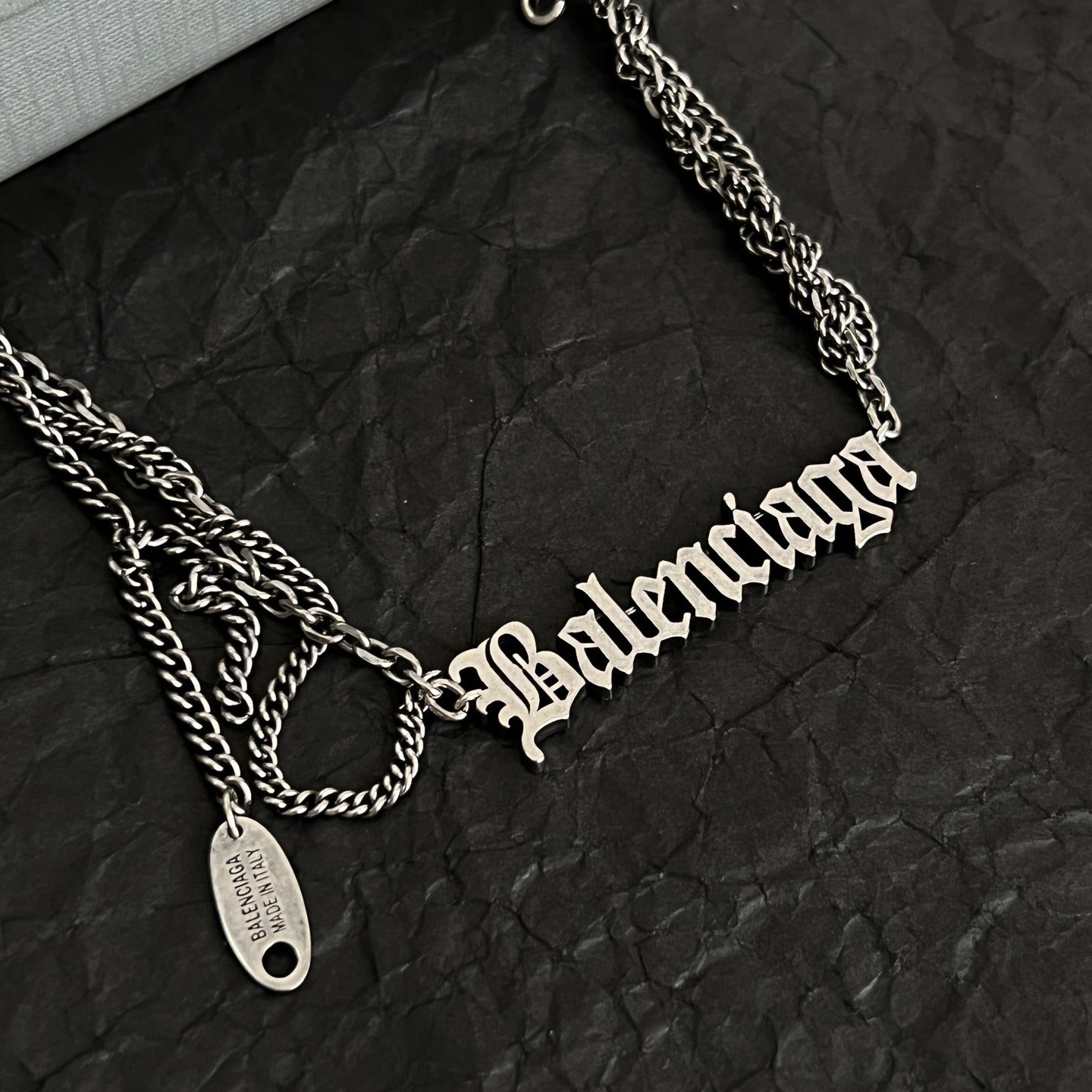 Balenciaga Brass Vintage-Finish Necklace