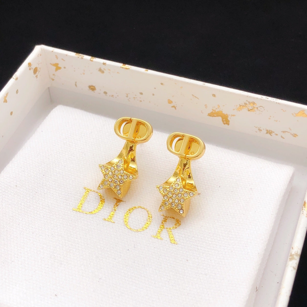 Dior Brass Star Earrings