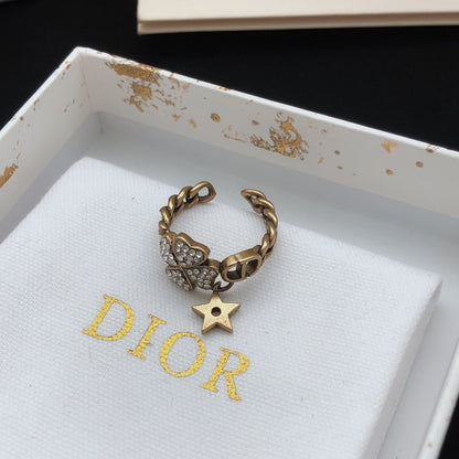 Dior Brass Clover Ring