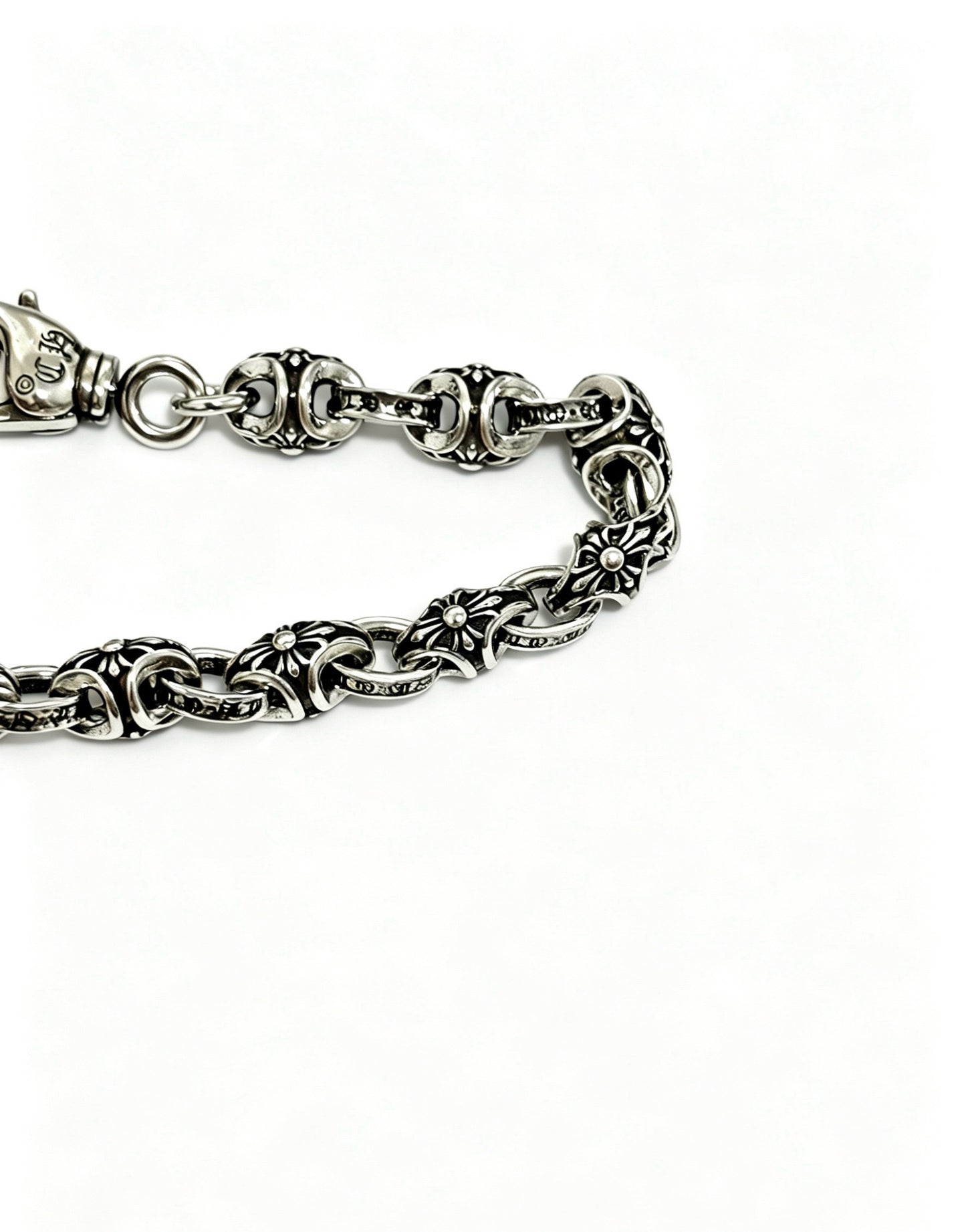 Chrome Hearts Sterling Silver Cross Bracelet