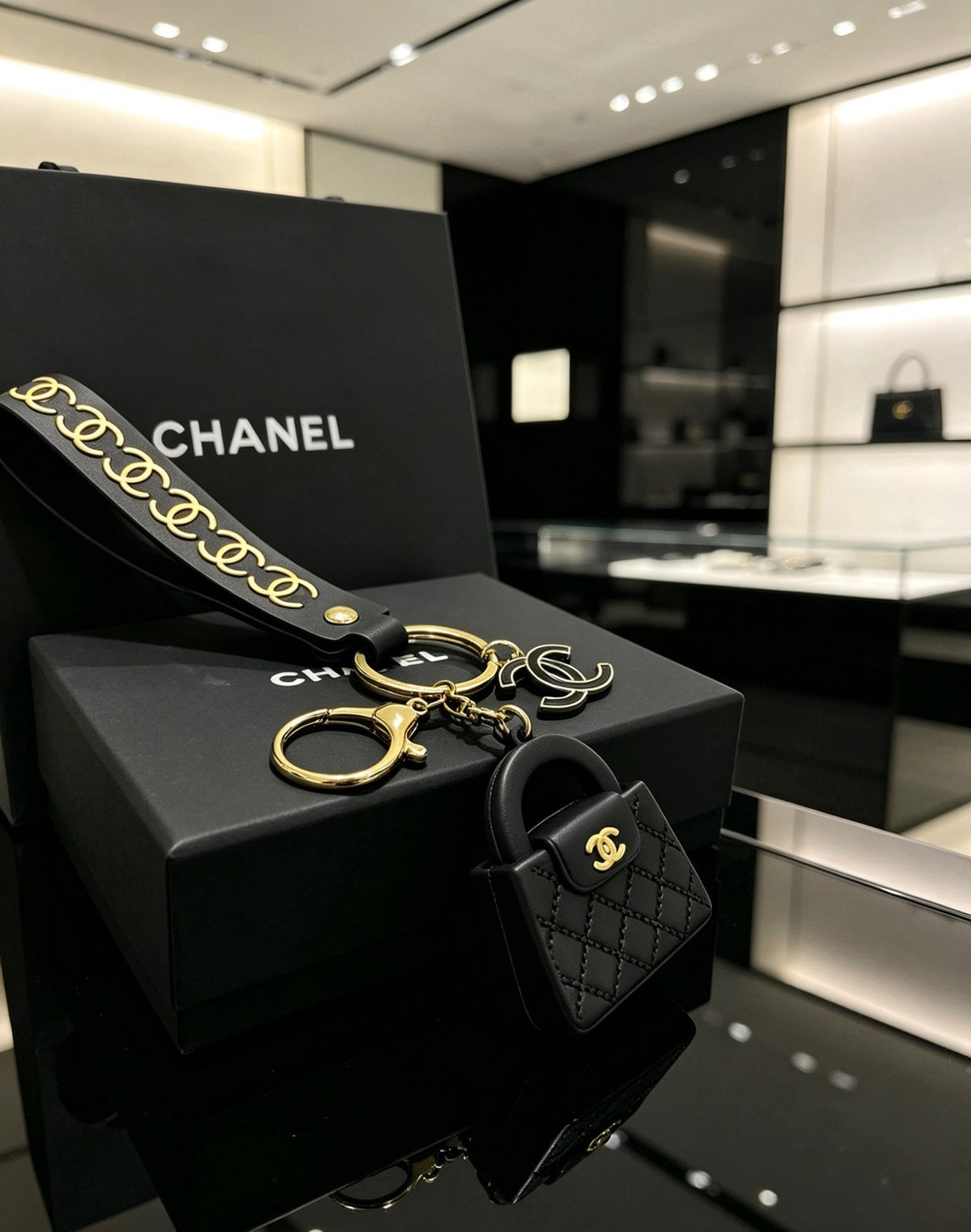 Chanel Vintage-Finish Keychain