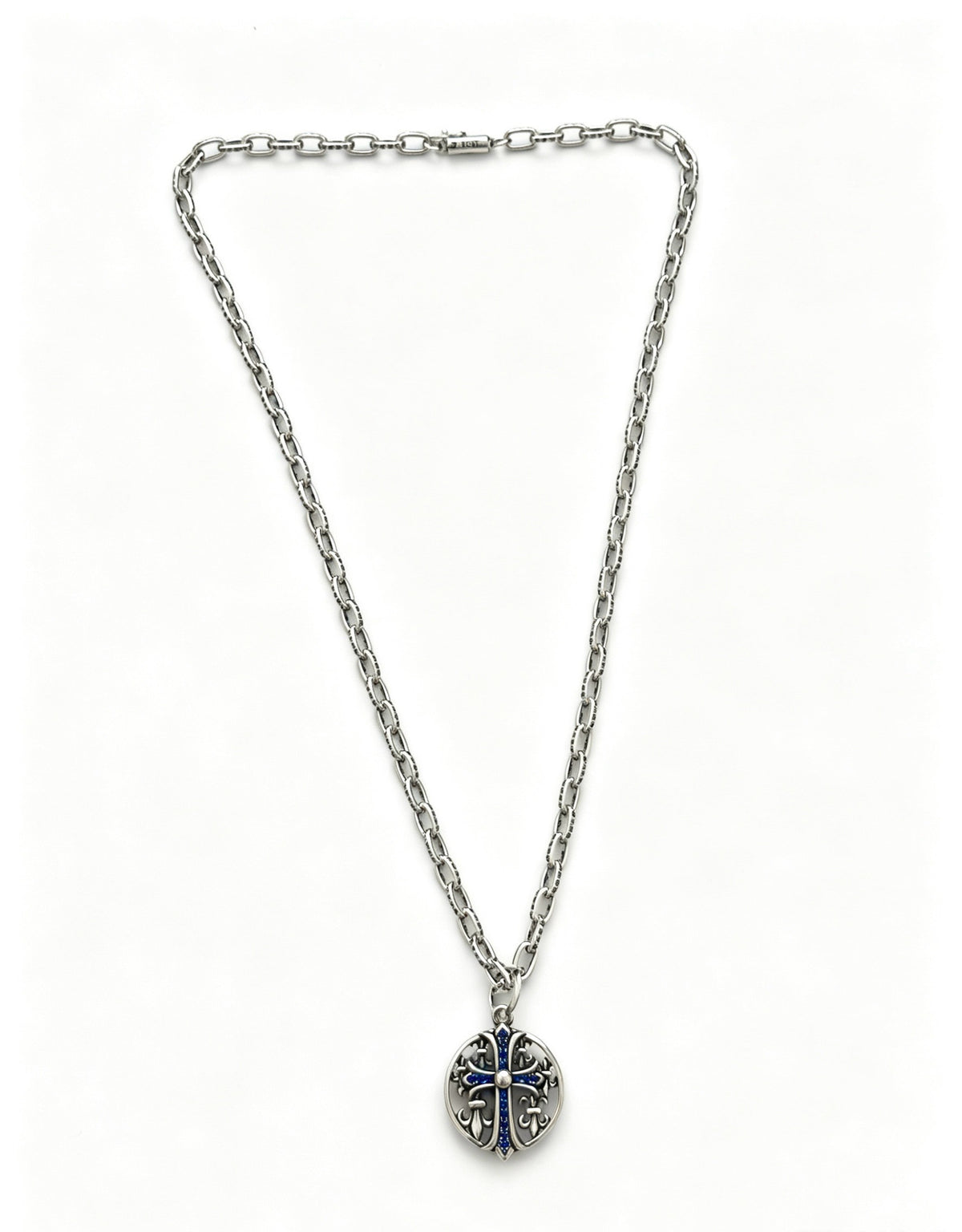 Chrome Hearts Sterling Silver Cross Necklace