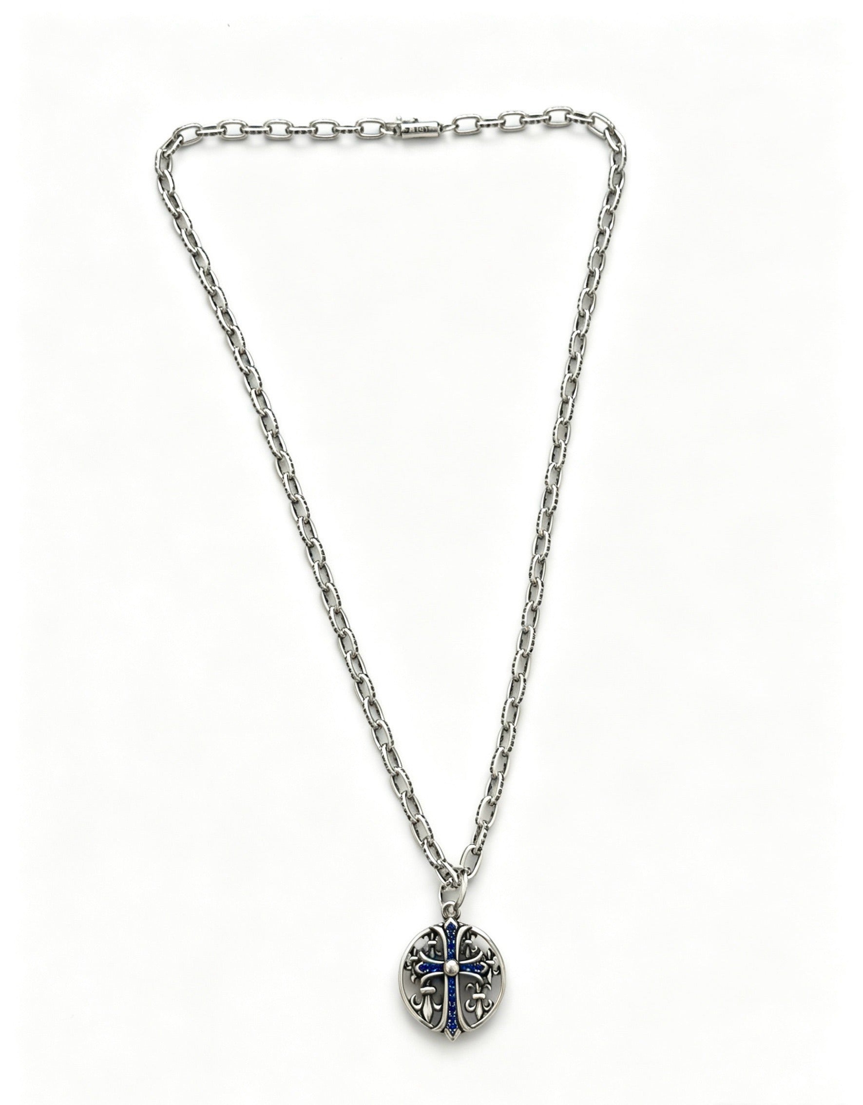Chrome Hearts Sterling Silver Cross Necklace