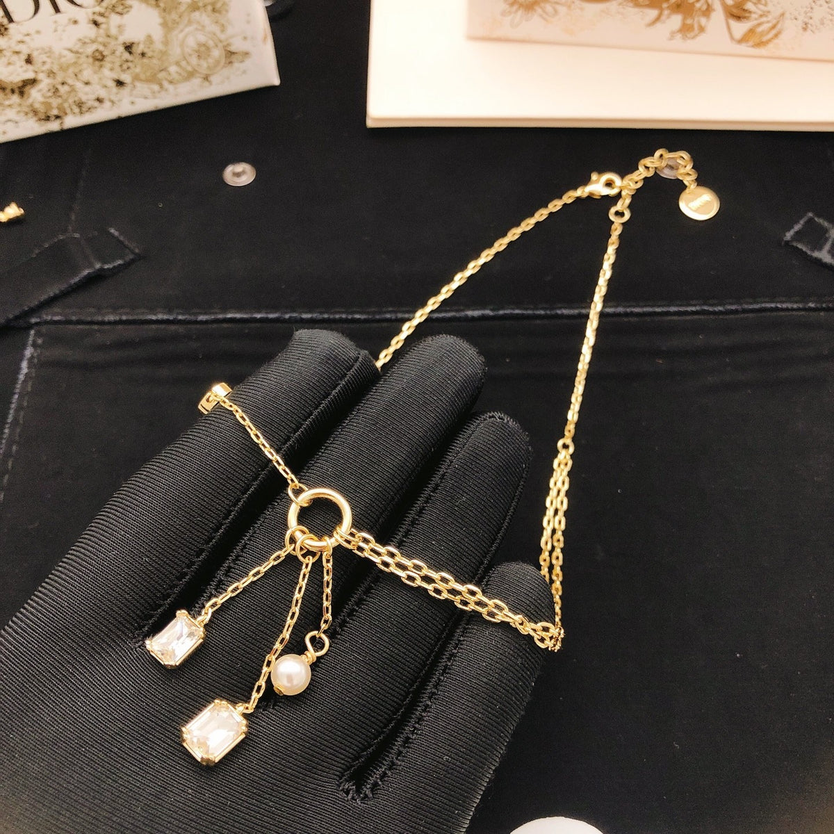 Dior Brass Tassel Necklace