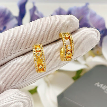 Messika Gold Brass Round Earrings