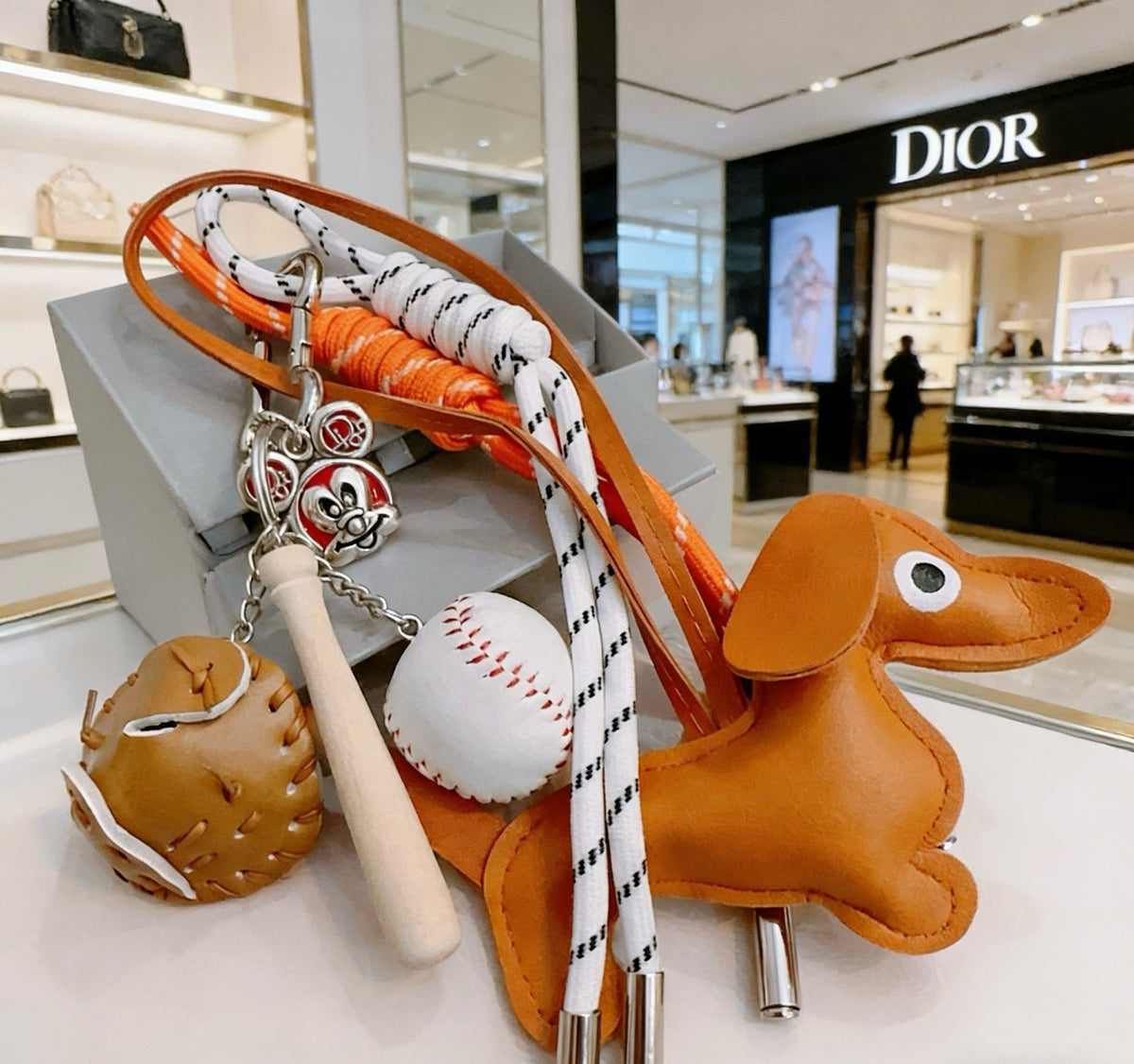 Dior Vintage-Finish Keychain