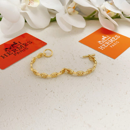 Hermes Gold Brass Bracelet