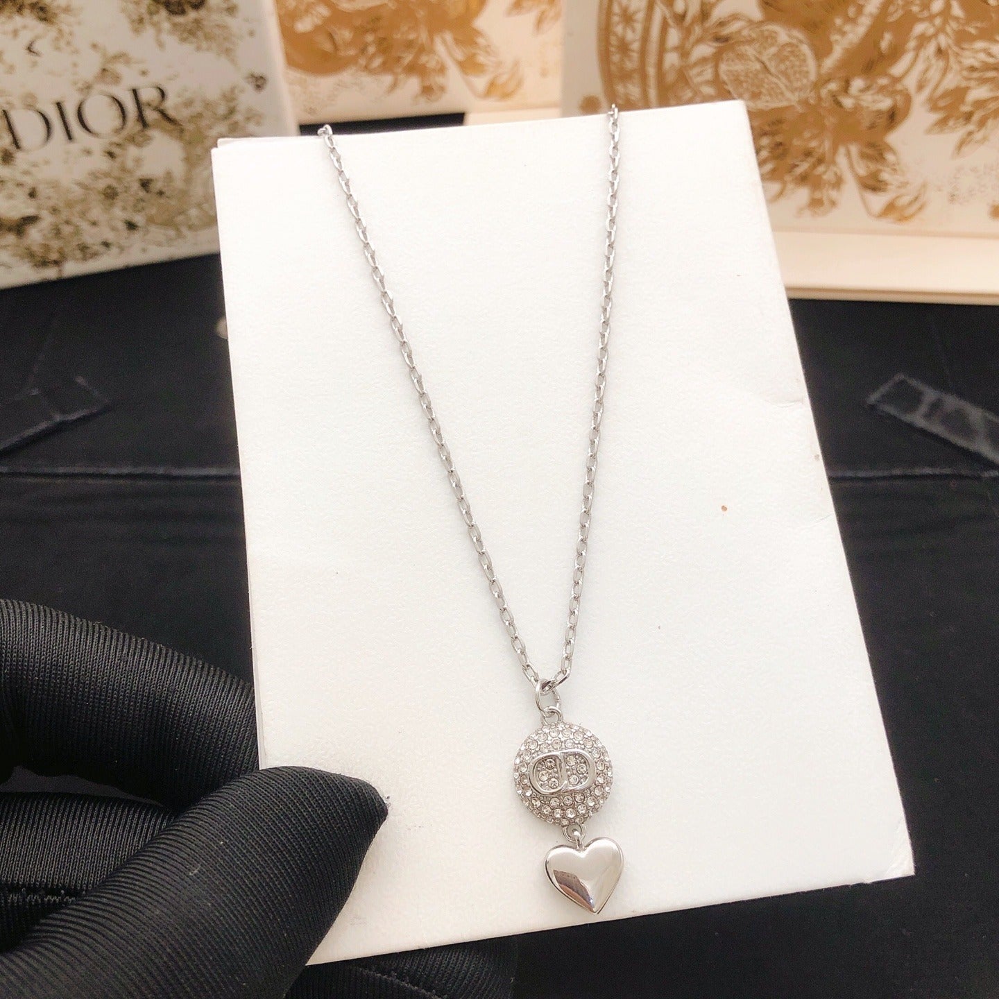 Dior Brass Heart Necklace