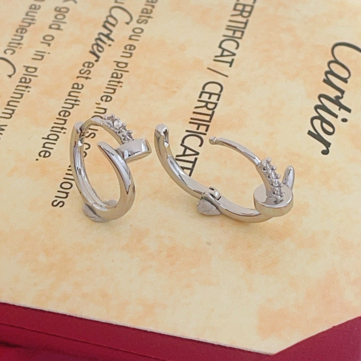 Cartier Silver Brass Earrings