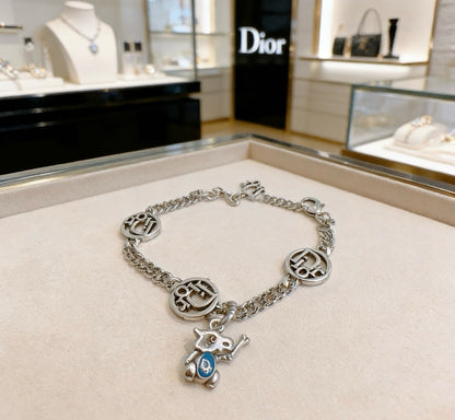 Dior Sterling Silver Chain Bracelet