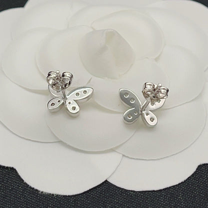 Graff Silver Brass Butterfly Earrings