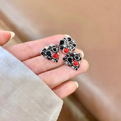 Saint Laurent Sterling Silver Vintage-Finish Earrings