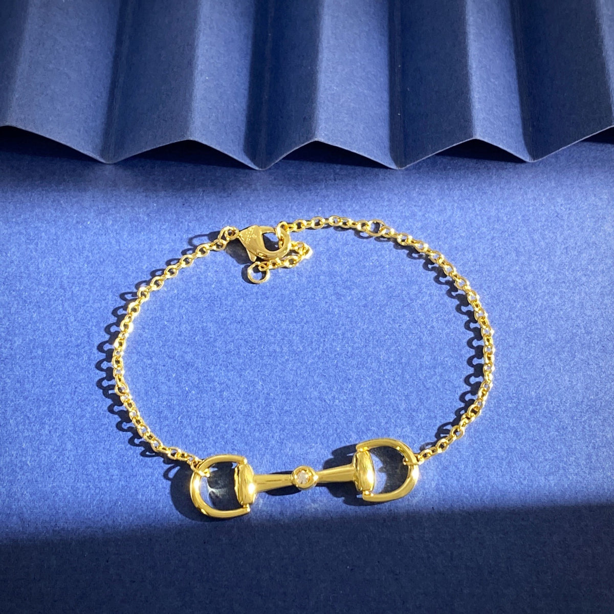 Gucci Silver Brass Horsebit Bracelet
