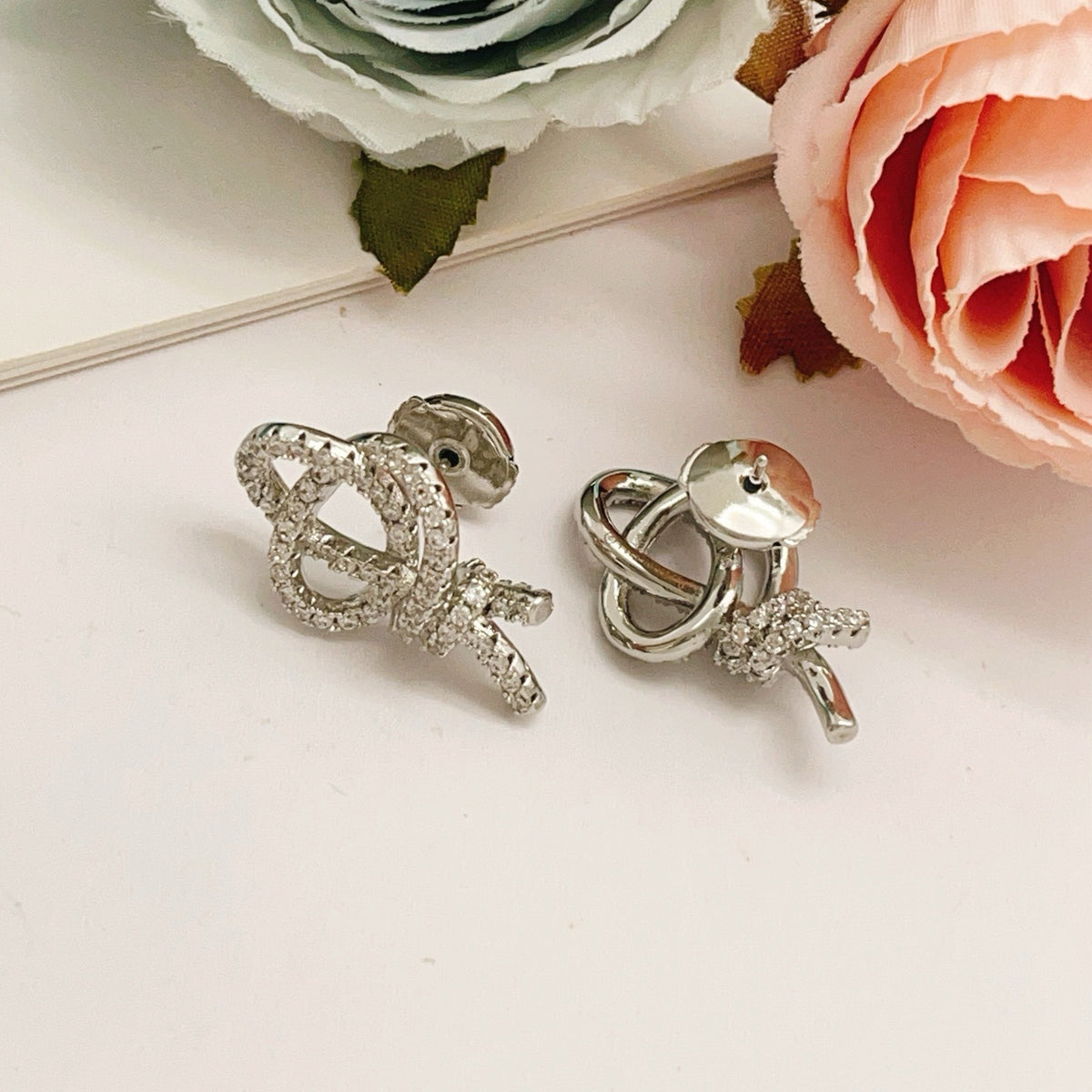 Tiffany & Co. Silver Brass Knot Earrings