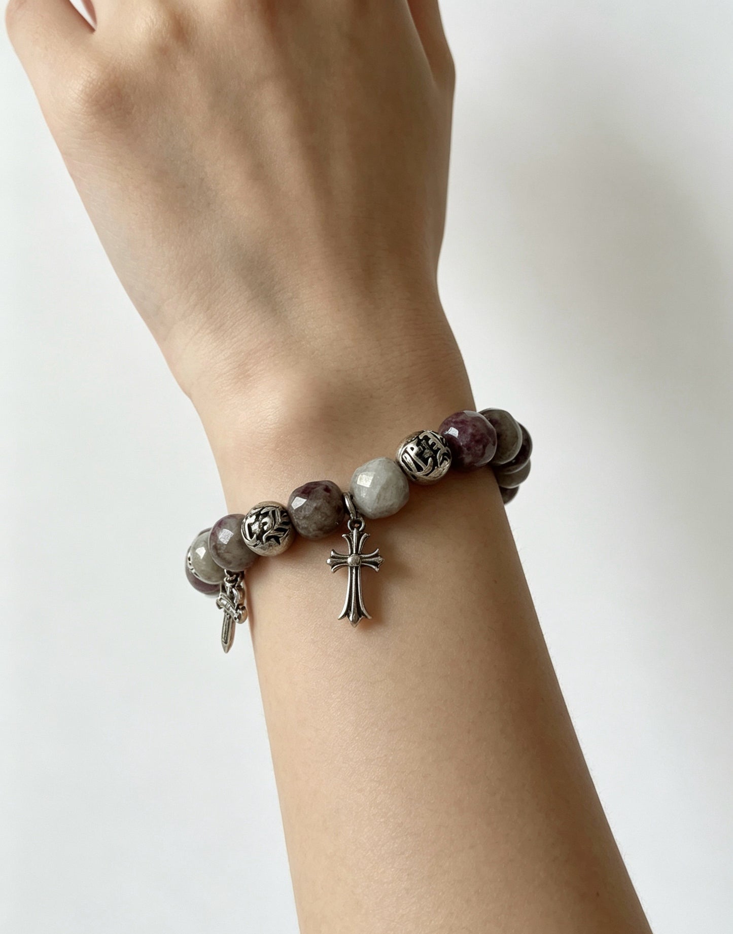 Chrome Hearts Sterling Silver Cross Bracelet