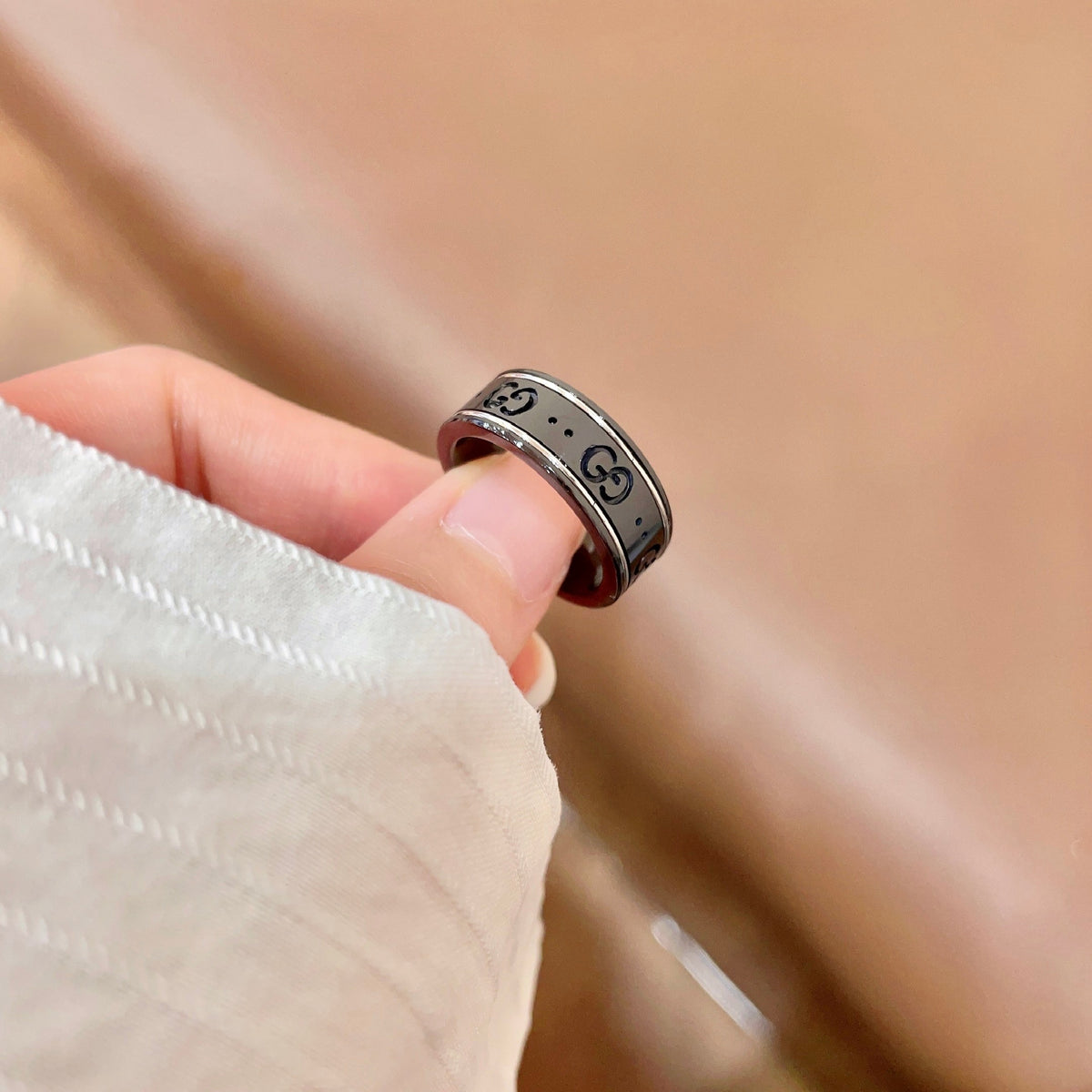 Gucci Brass Double G Ring