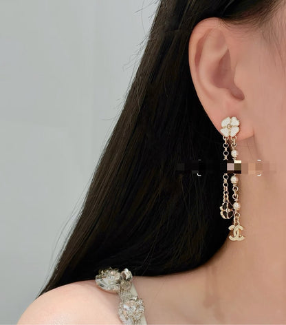 Chanel Gold Floral Earrings