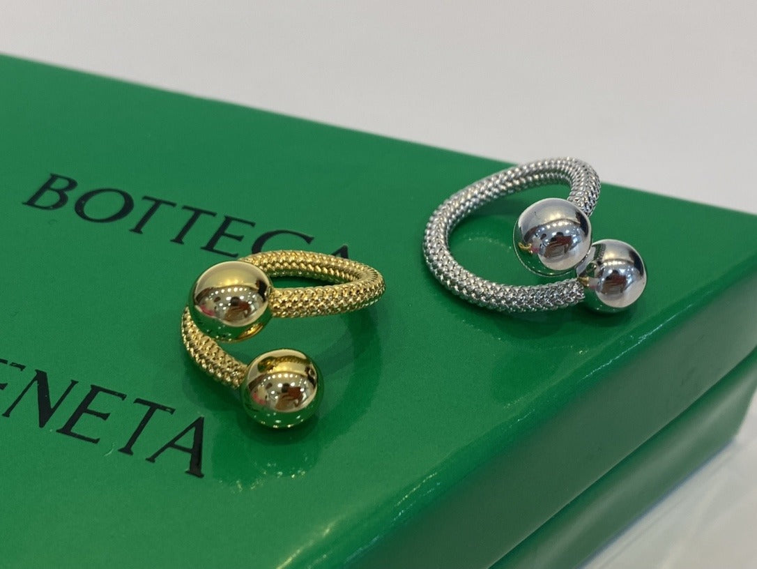 Bottega Veneta Brass Vintage-Finish Ring