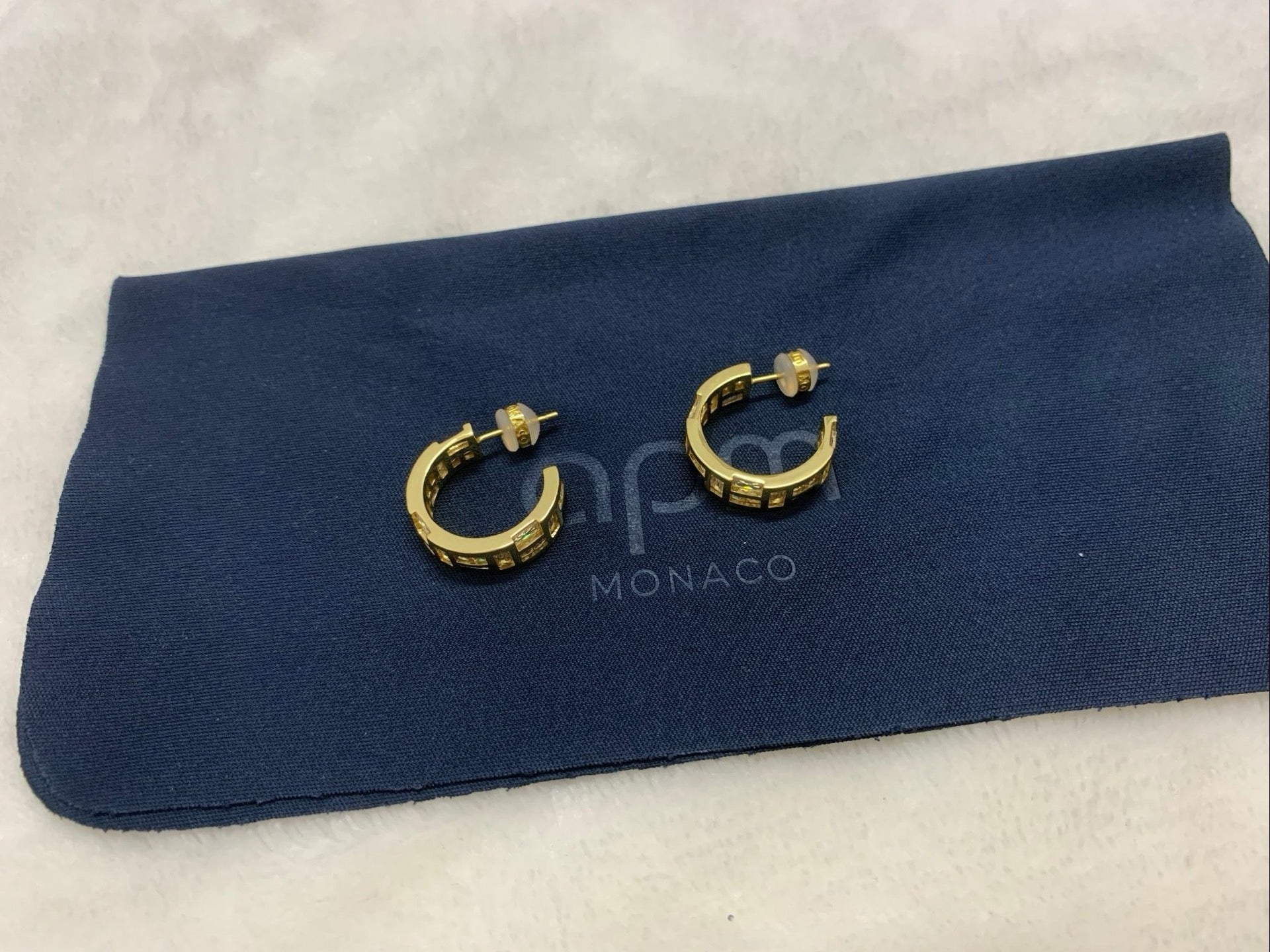 APM Monaco Yellow Hoop Earrings