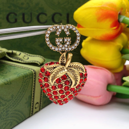 Gucci Red Vintage-Finish Earrings