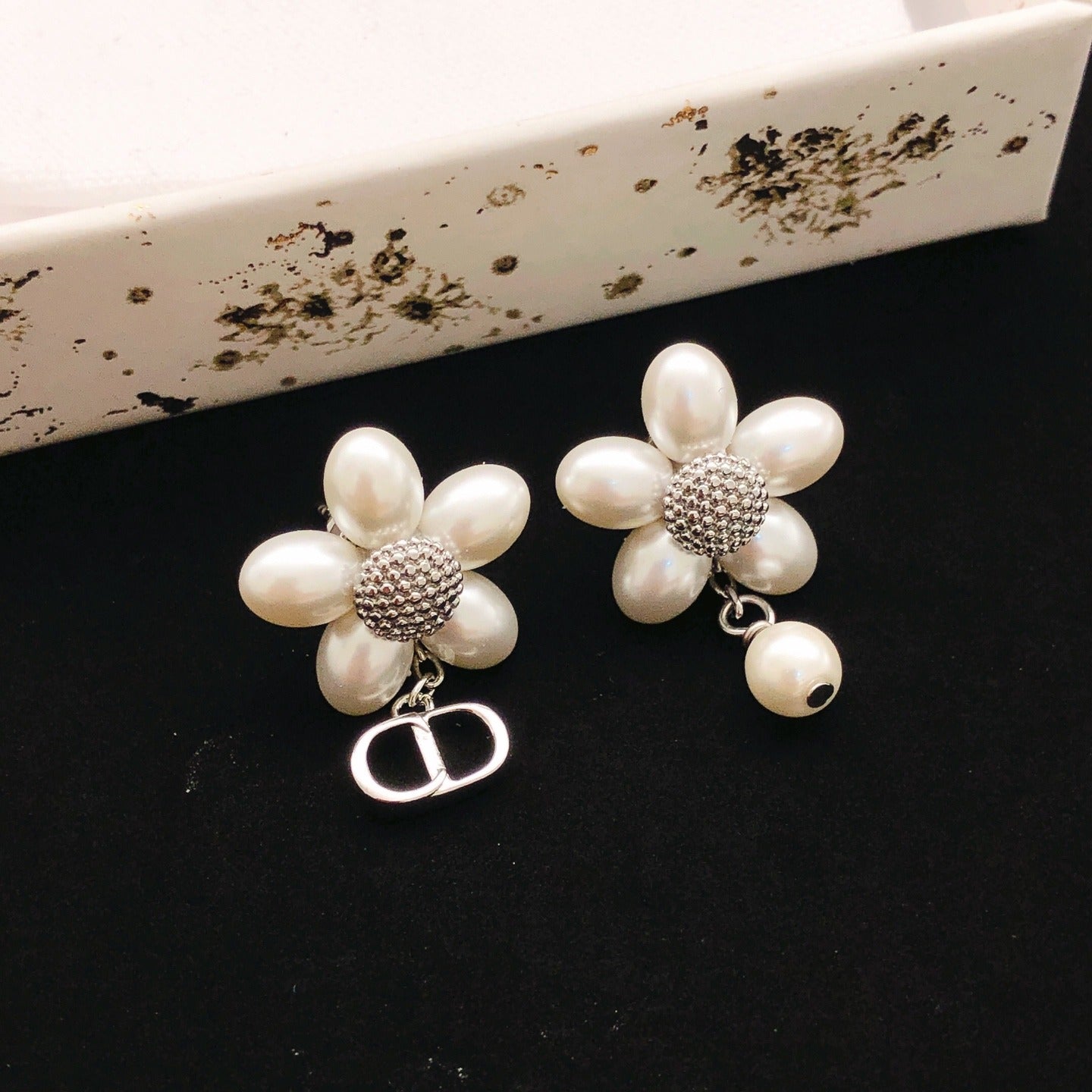 Dior Brass Floral Earrings